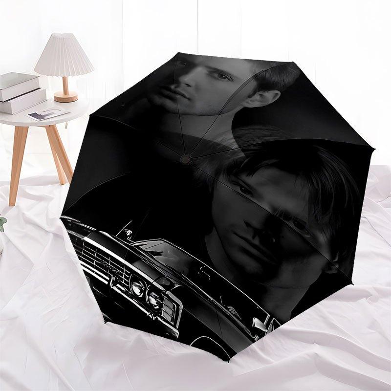 1pc Resident Evil Automatic Opening/Closing Umbrella with Convenient Three-Fold Design, 8 Iron Ribs - for Outdoor Daily UseA16
