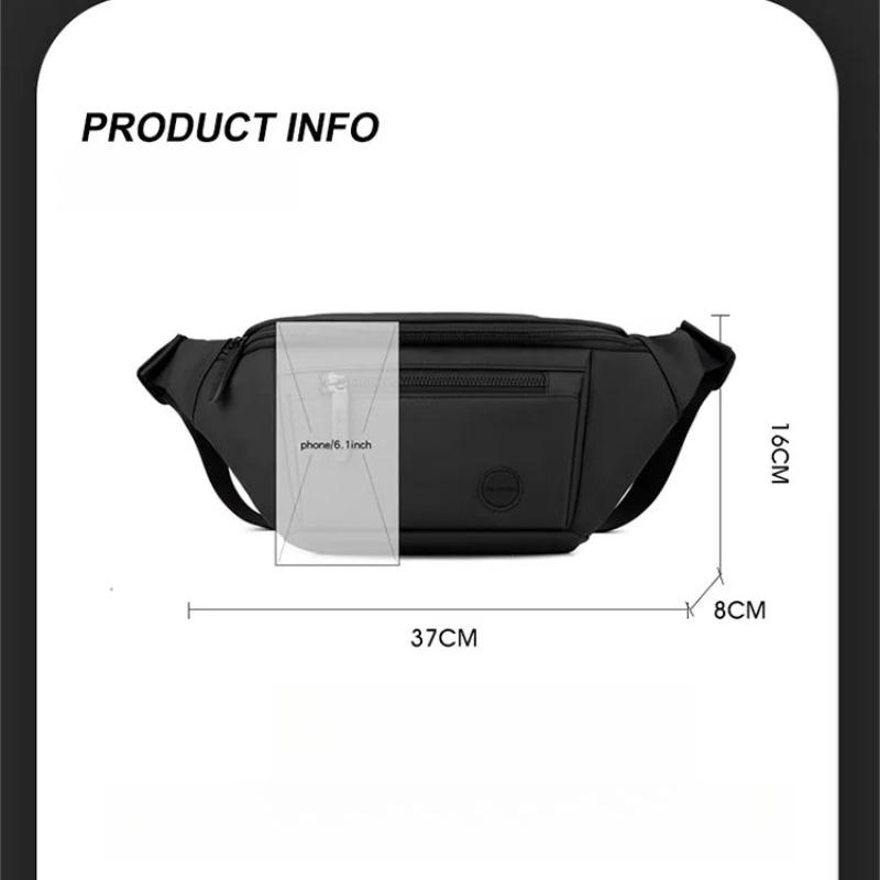 Men's Hiking Chest Bag Waterproof Outdoor Sports Sling Bag Multi-functional Travel Shoulder Bag Portable Waist Pack