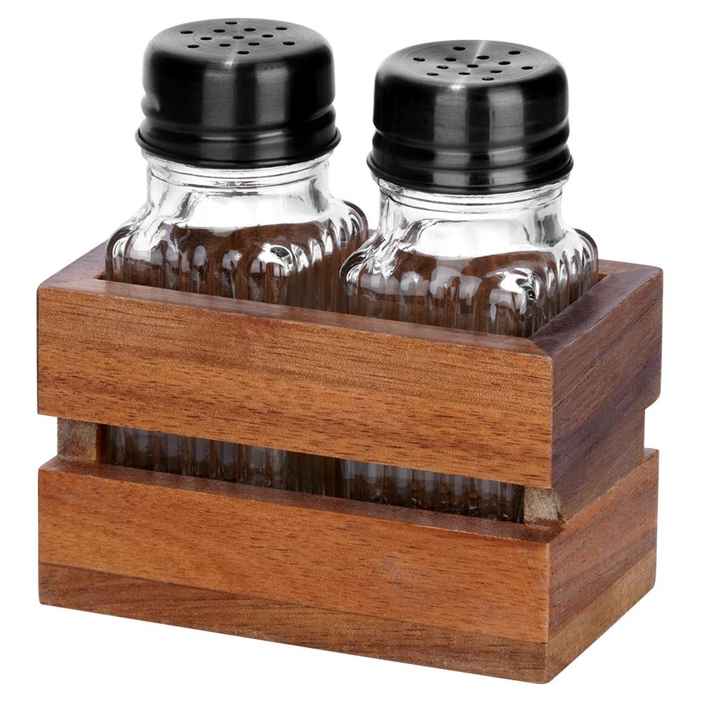 Spice Shaker Salt Pepper Shaker Set Salt Pepper Containers Stand