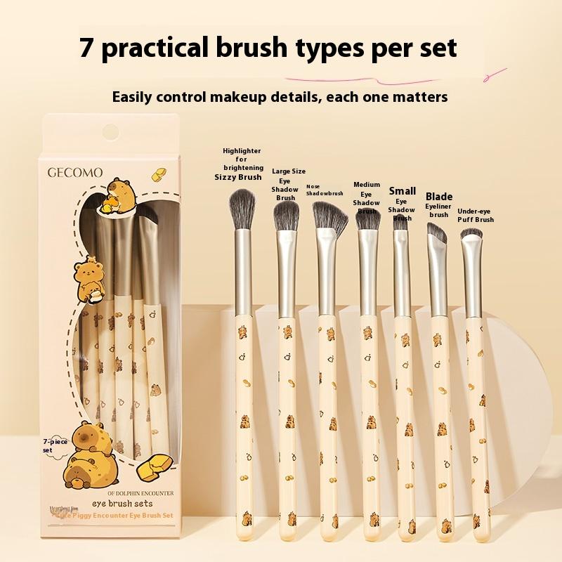 

GECOMO Professional Makeup Brush Set Full Collection For Eyeshadow Eyeliner Blush Contour Highlight And Nose Shading