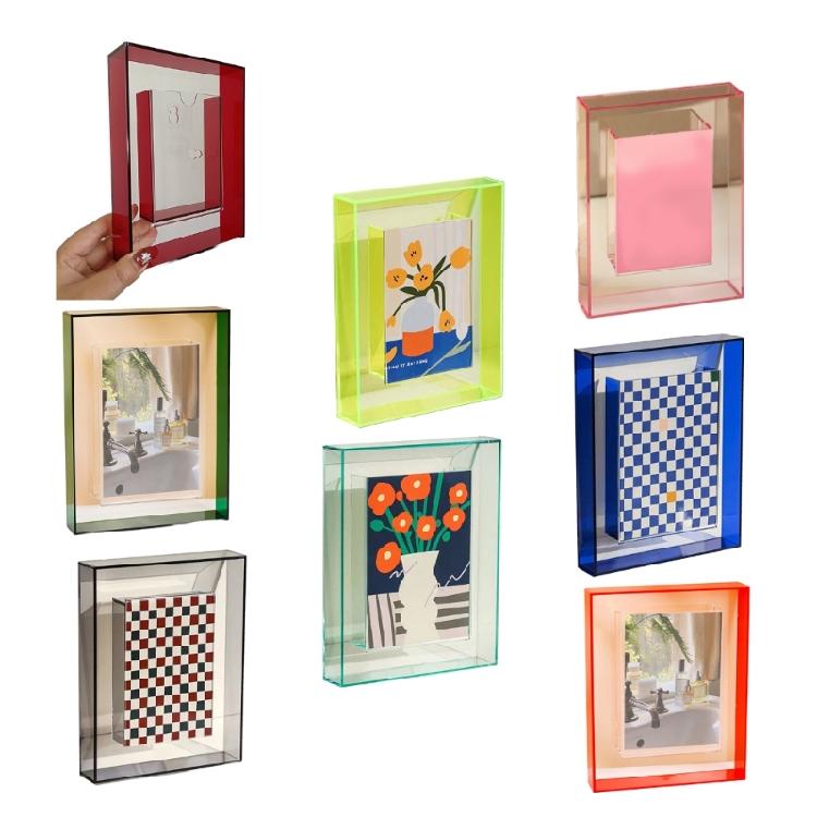 1PC Acrylic Picture Frame Photo Holder Photo Poster Desktop Wall Hangings Display