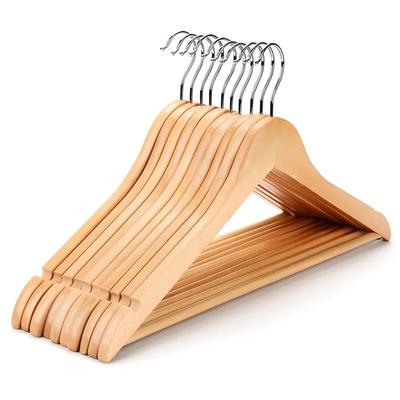 Wooden Hanger Set of 10 Wooden Clothes Hangers for Wardrobe