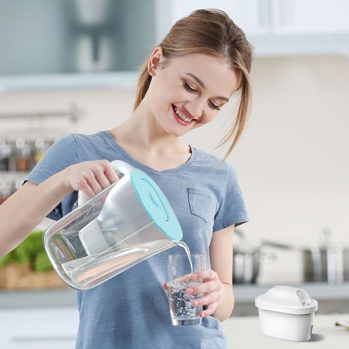 BREAUILL Compatible Filter Cartridges for BRITA MAXTRA Water Purifiers, Removes Chlorine and Other Harmful Substances, 6-Piece Set