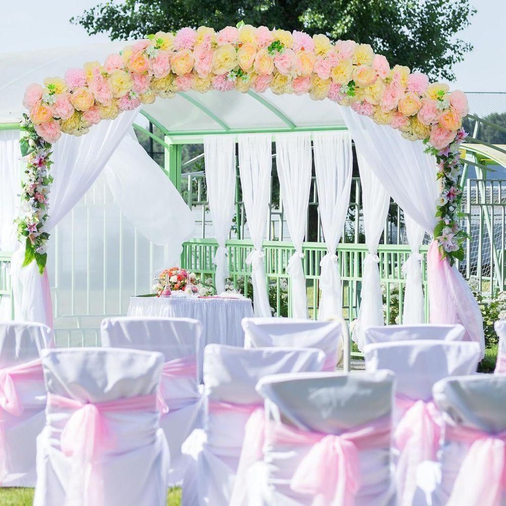 DIY Wedding Road Lead Simulated Arched Door Flower Row  Garlands Accessories