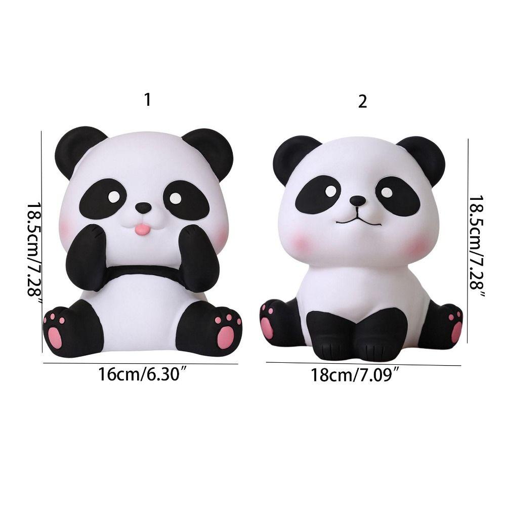 Unbreakable Sitting Panda Saving Box Cartoon Animals Ornaments Simple Panda Piggy Bank  Children's