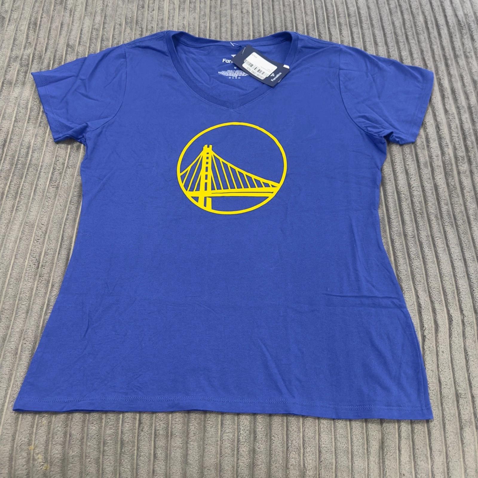 Golden State Warriors Fanatics T-Shirt Womens M Blue Cotton Graphic NBA S