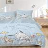 3-teiliges Happy Birthday Pochacco Bettwäsche-Set, Enthält 1 Bettbezug und 2 Kissenbezüge, Weich und Bequem für das Schlafzimmer zu Hause
