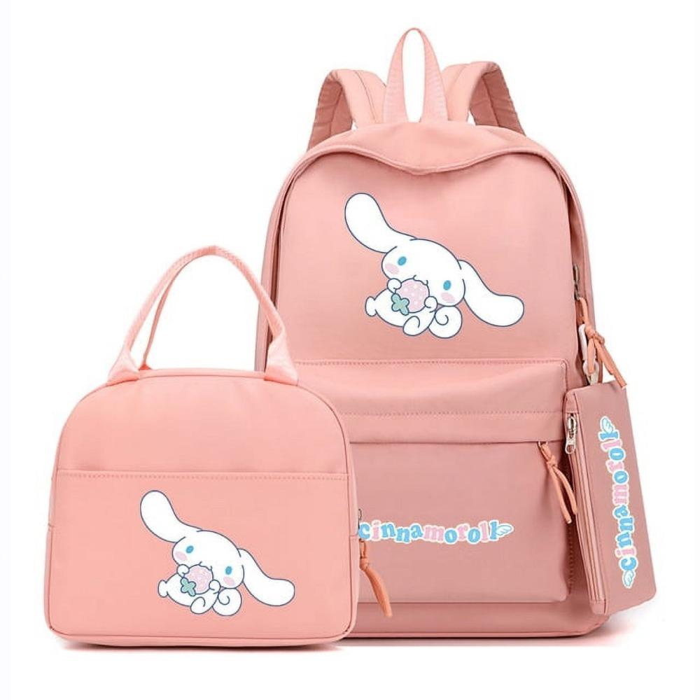 

Kulomi schoolbag Yugui dog backpack, junior high school boys and girls, large-capacity Korean version casual backpack three-piece set