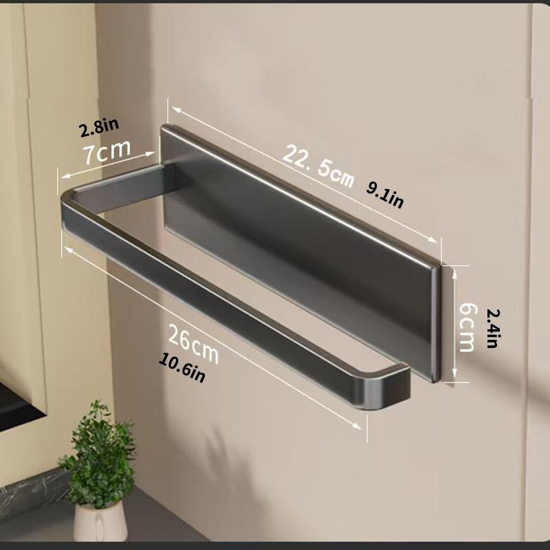 Kitchen paper holder, wall-mounted refrigerator magnetic paper towel holder, side cabinet for storing items, non-drilling fresh чёрный