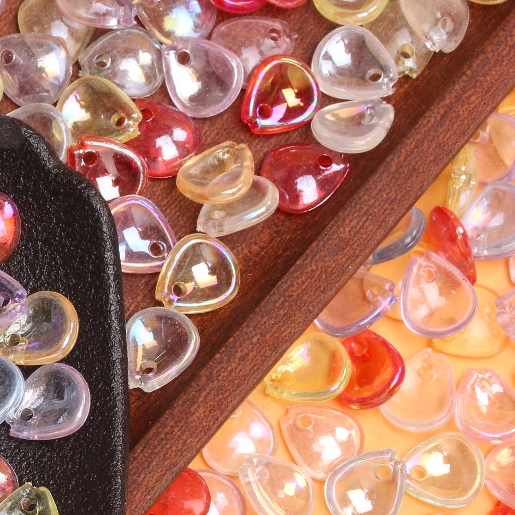 100pcs 10.8*12.4mm Fashion Acrylic Petal Loose Beads Creative Beading Material DIY Bouquet Necklace Bracelet Accessories