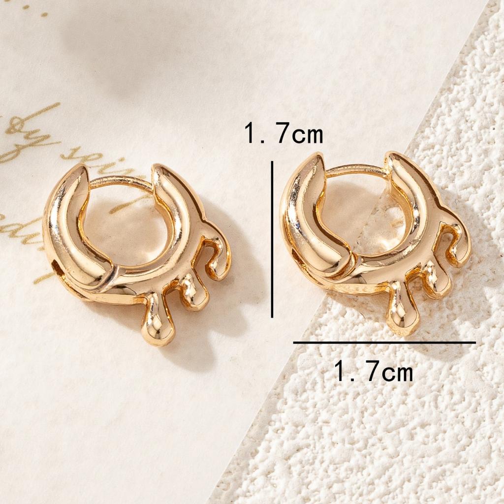 New Irregular Geometric Ear Buckle Light Luxury Delicate Earrings Elegant and Sweet Earrings