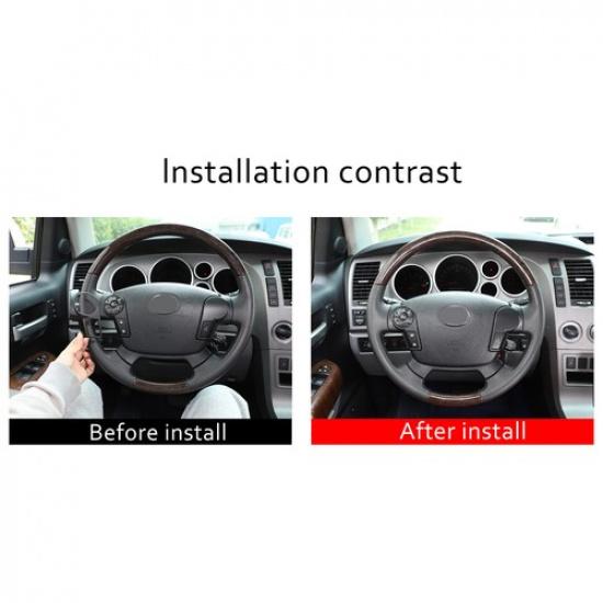 Matte Black ABS Steering Wheel Panel Cover Trim For Toyota Tundra 2007-2013