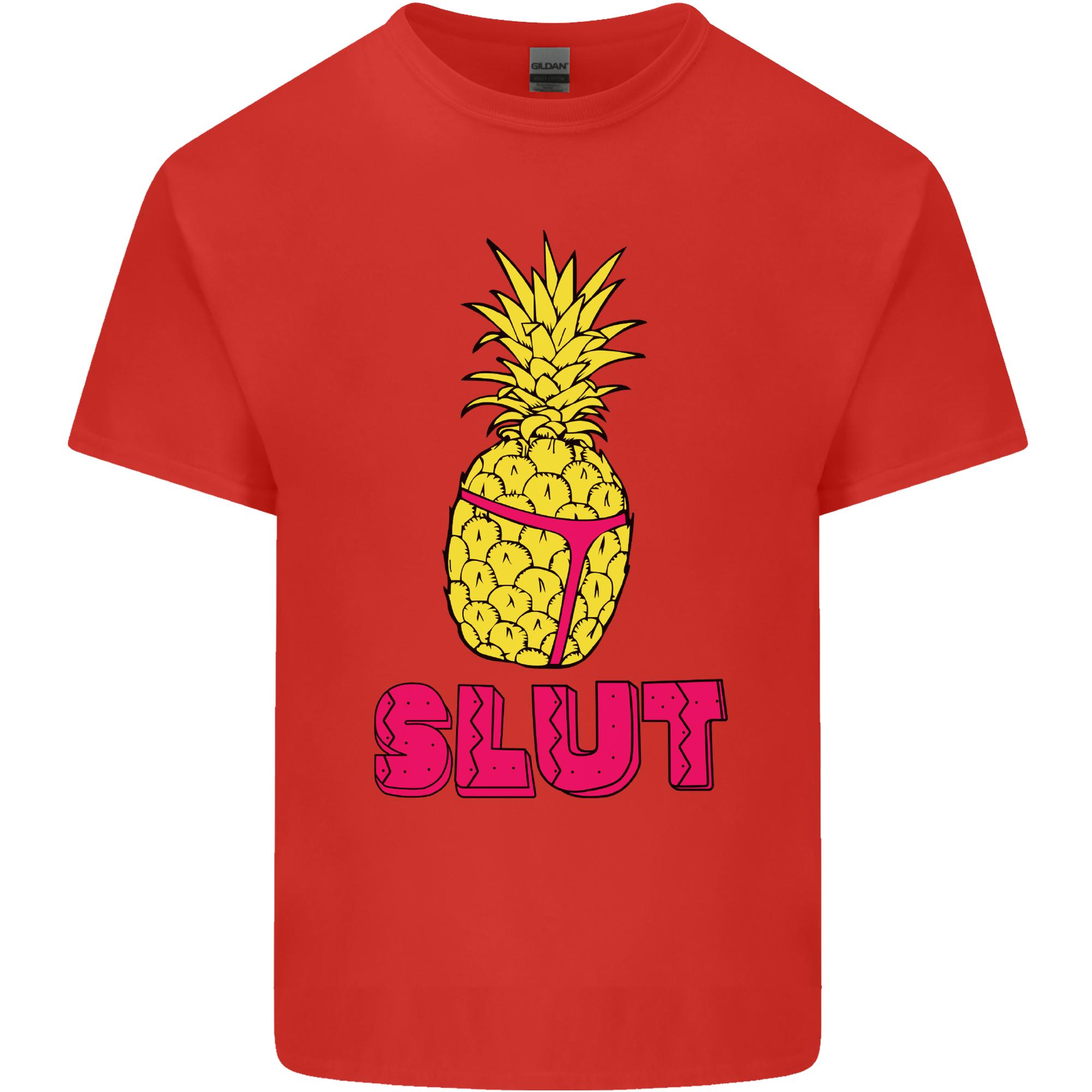 Pineapple Slut Funny Movie Theme Unisexs Light Cotton TShirt S