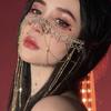 Chinese Style Face Curtain Fringed Forehead Headbands Ancient Hair Jewelry Face Decorative Mask for Stage Dancer