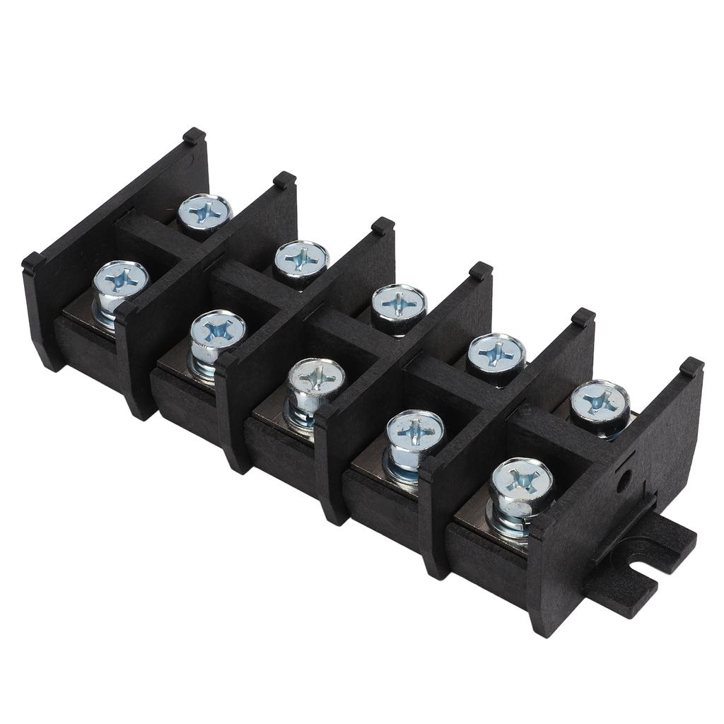 5Pcs Barrier Terminal Strip Block High Toughness Good Electrical Conductivity Simple Operation Rail Base Screw Connector