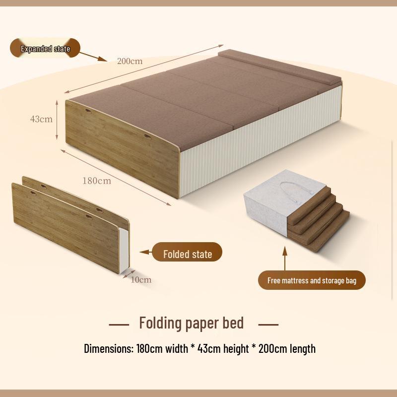Multi-Functional Folding Bed: Extendable, Portable, and Movable for Home or Office Use