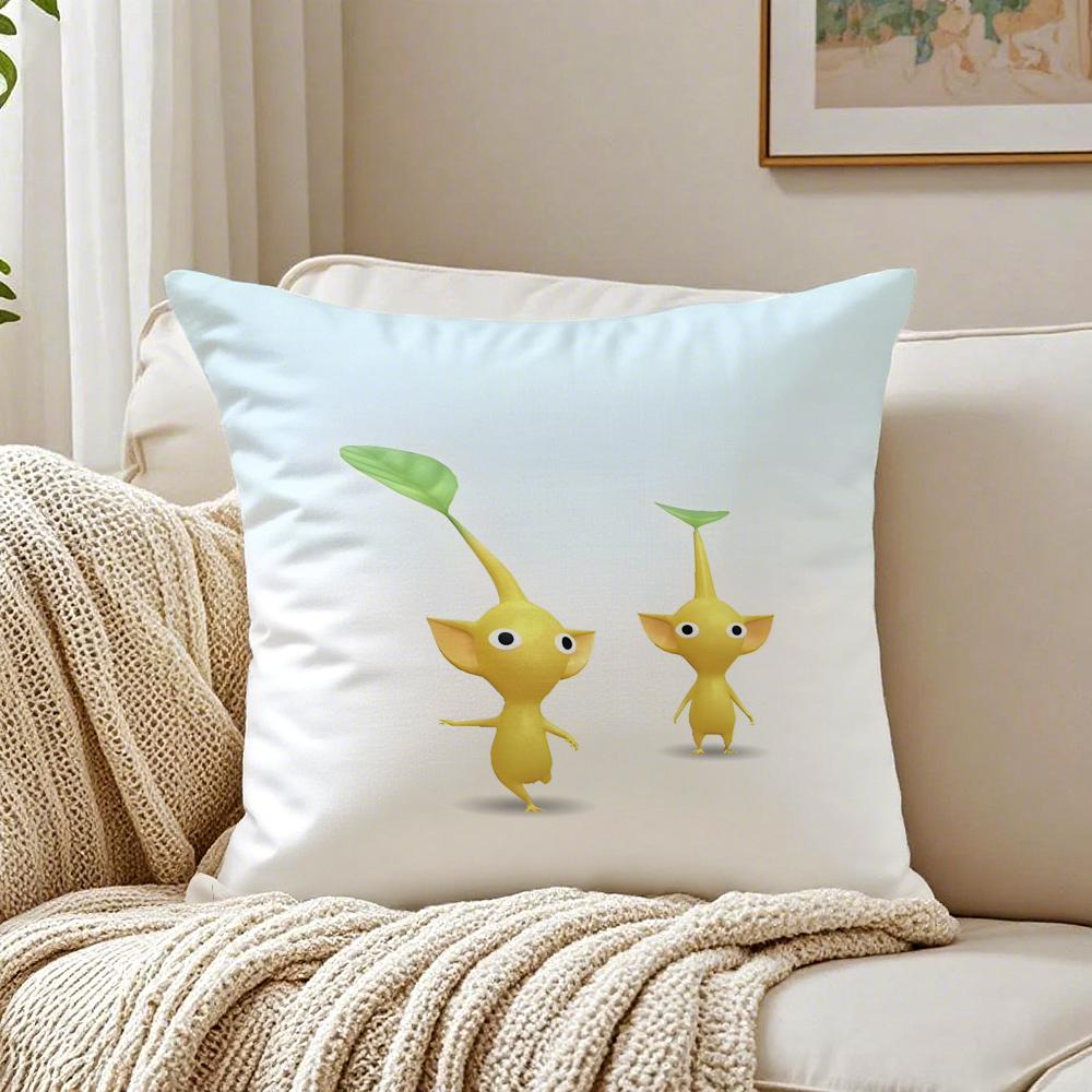 Cartoon Cute PPIKMINS Cushion Cover Pillowcase Antidustmite living Room Sofa Decor Cushion Room