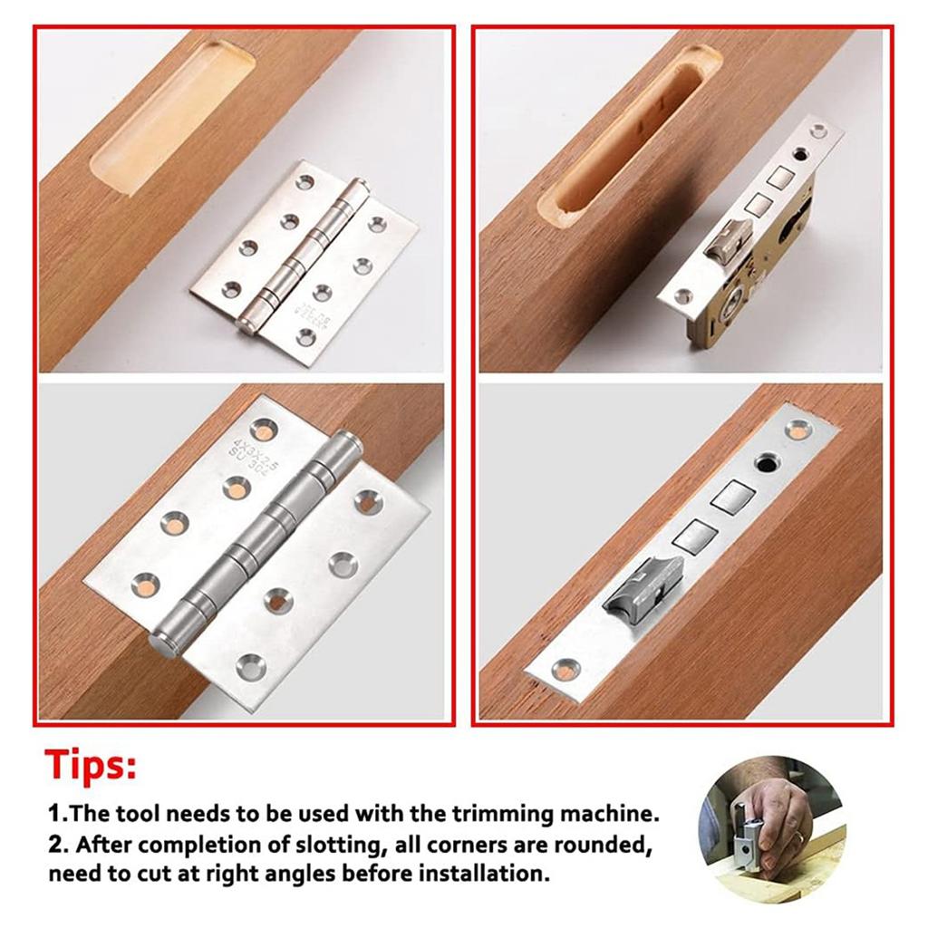 HOT Door Hinge Jig Woodworking Hole Opener Slotting Locator Wooden Door Hinge Hole Guide Door Lock Jig for Door Lock