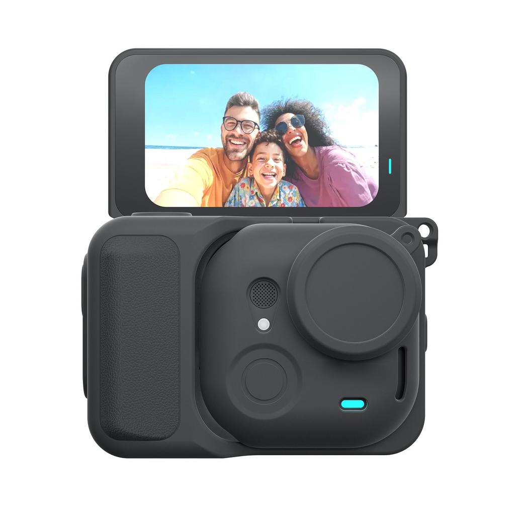 Silicone Protective Case Shockproof Full Body Cover with Lens Cap and Lanyard Compatible with Insta360 GO Ultra