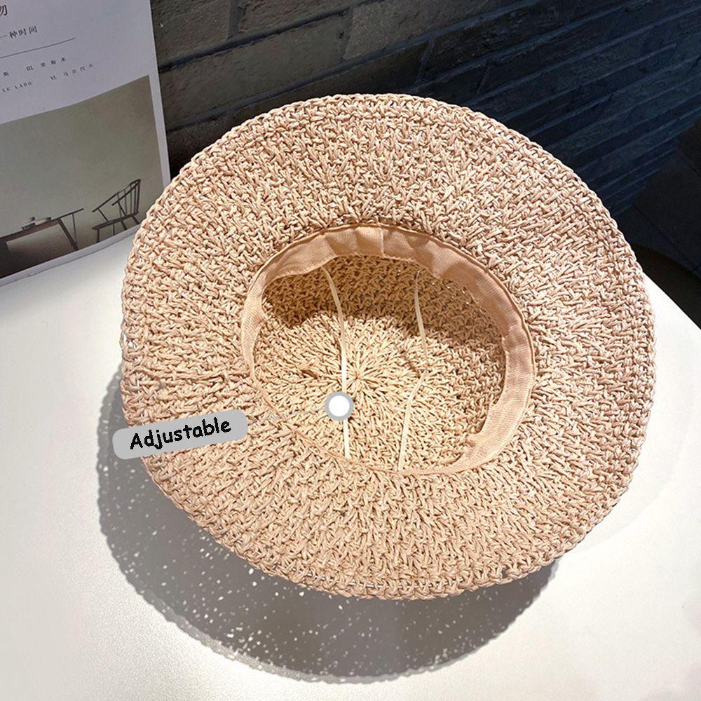 Outdoor Visor Caps Anti-UV Sun Hat Shading Hat Korean Style Cap Seaside Straw Hat Women Sun Hat