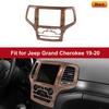 Wood Grain Dash Radio Navigation Panel Cover For Jeep Grand Cherokee 2014-