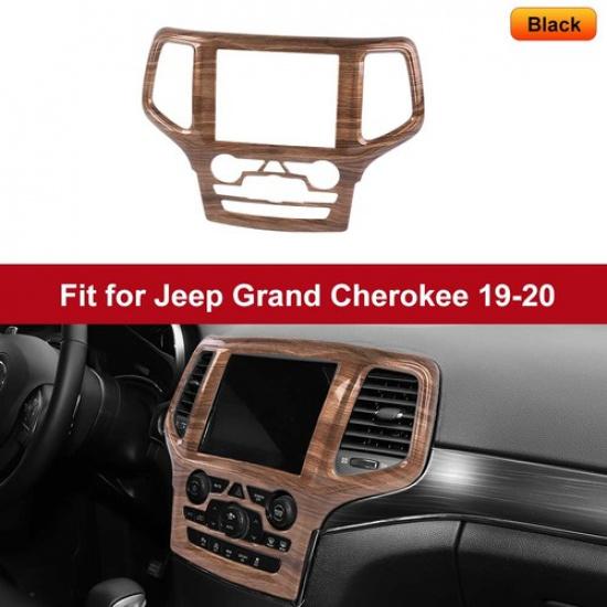 Wood Grain Dash Radio Navigation Panel Cover For Jeep Grand Cherokee 2014-