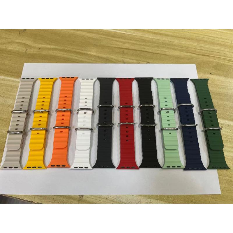 Silikon-Ersatzarmbänder kompatibel mit Iwatch Ultra Series 7 6 5 3 Se 8