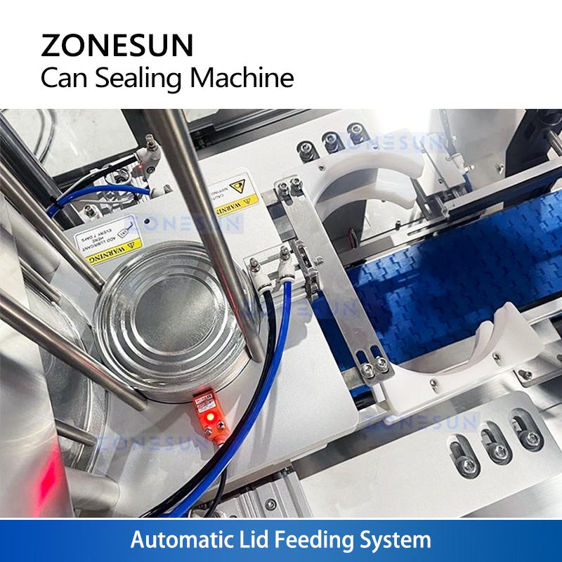 ZONESUN ZS-AFK500 Aluminum Caps Vacuum & Nitrogen Flushing Sealing Machine Industrial In-line