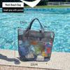 Large Capacity Mesh Beach Bag: Versatile Shoulder and Hand-Held Travel Wash Bag