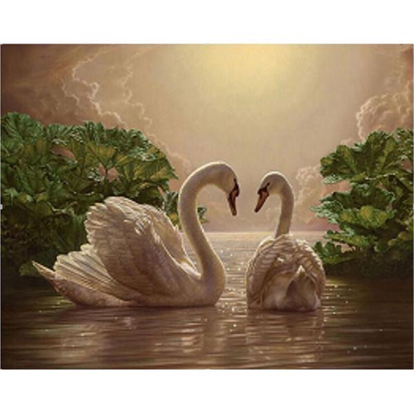 

HUACAN 5D DIY Полный дрель Алмазная картина Лебедь Вышивка крестом Мозаика Набор 30*40 cm