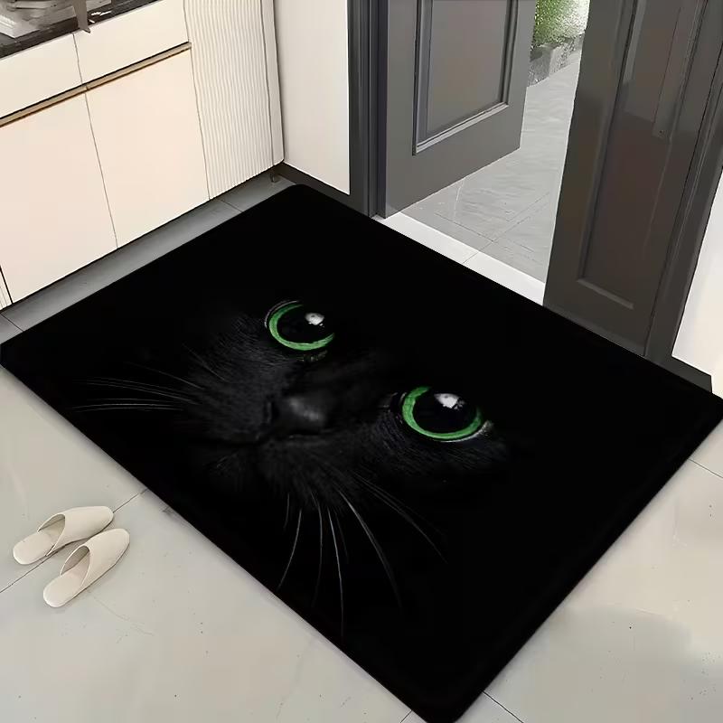 Peeking Grey Wolf Doormat Fierce Wild Canine Animal Print Non Slip Entry Floor Rug For Front Door Hallway