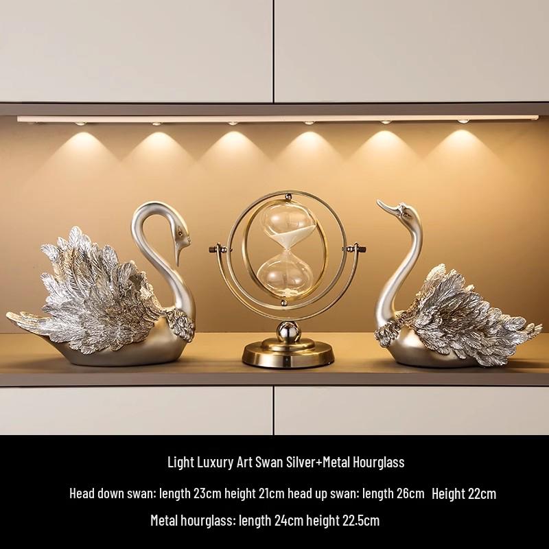 Swan Wine Rack Ornament - Elegant Display for Living Room or Dining Cabinet