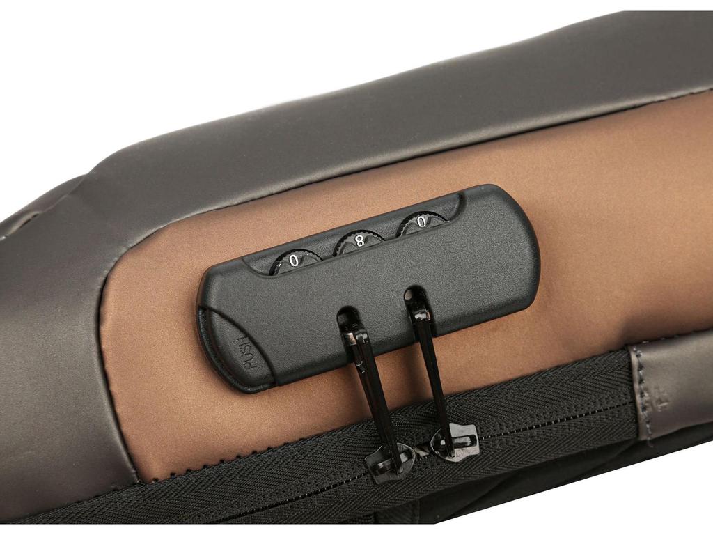 Herren Multifunktionale Leder Brusttasche mit großem Fassungsvermögen und Geheimschloss