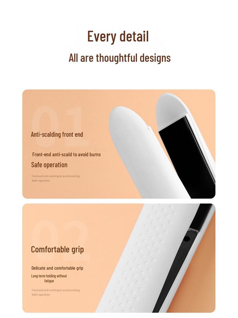 Adjustable Hair Straightener & Curler for Dorms - Works On Wet & Dry Hair