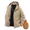 Fleece Thickened Jacket North Male Men's and Women's Autumn and Winter Hooded Tooling Jacket