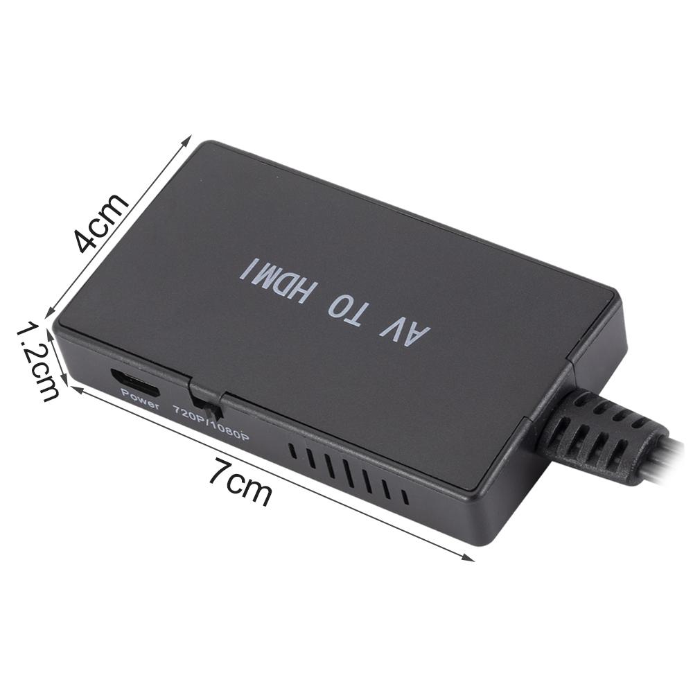 AV To HDMI Converter RCA - Composite Adapter Cable For Home Theater, Multi-media Teaching, Projection & Videos, Video Audio Support 1080P