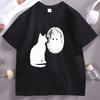 I Do Not Think Therefore I Do Not Am T Shirt Unisex WOMEN Black Cat TShirts Funny Short Sleeve Cotton