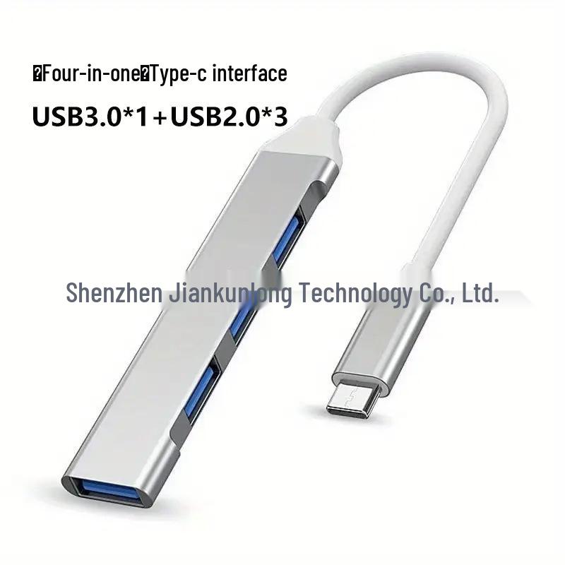 Cross Multi-functional Type-C Docking Station: 4-in-1 USB 3.0 Hub for Computers