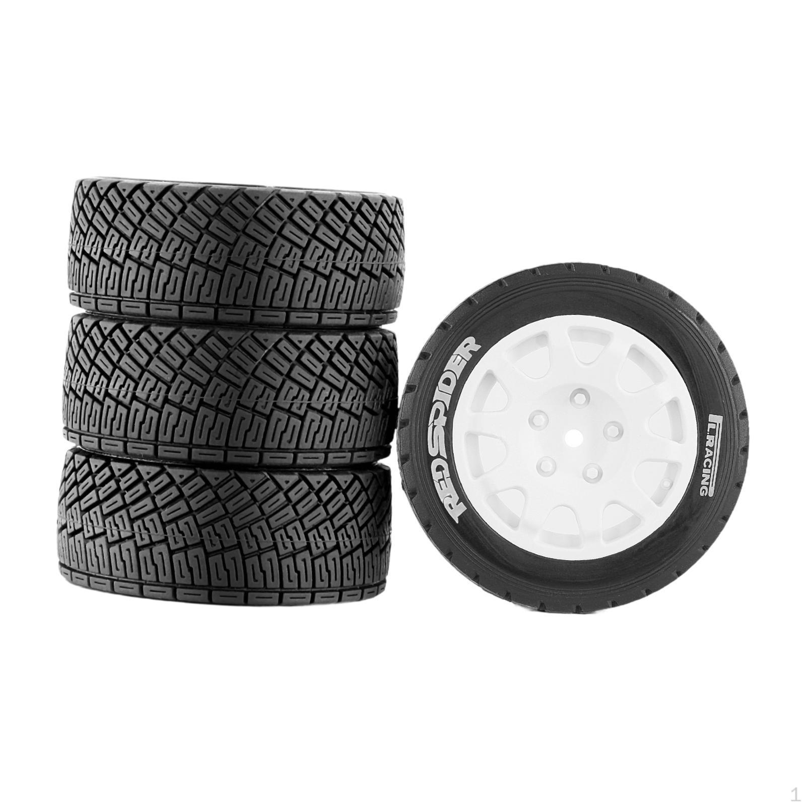 

4 Pieces RC Rally Wheels Drifting and Tires Universal Remote Control Tire