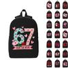 Bekväm fritidsryggsäck för barn med tecknad tryck Dubbel axelväska