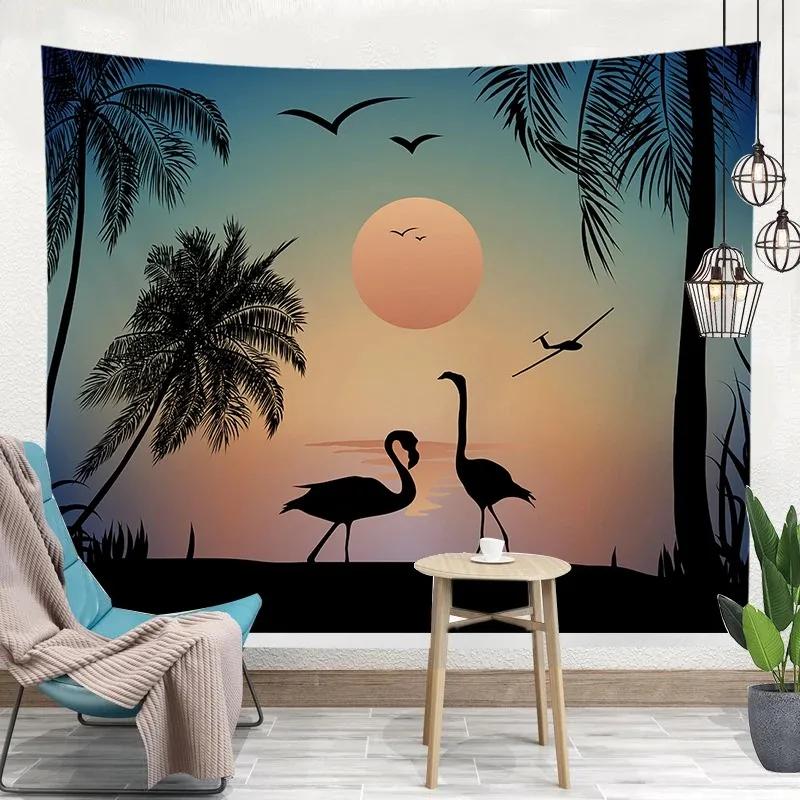 Sunset Beach Landscape Pattern Tapestry Fashion Home Decor Bedroom Living Room Tapestry