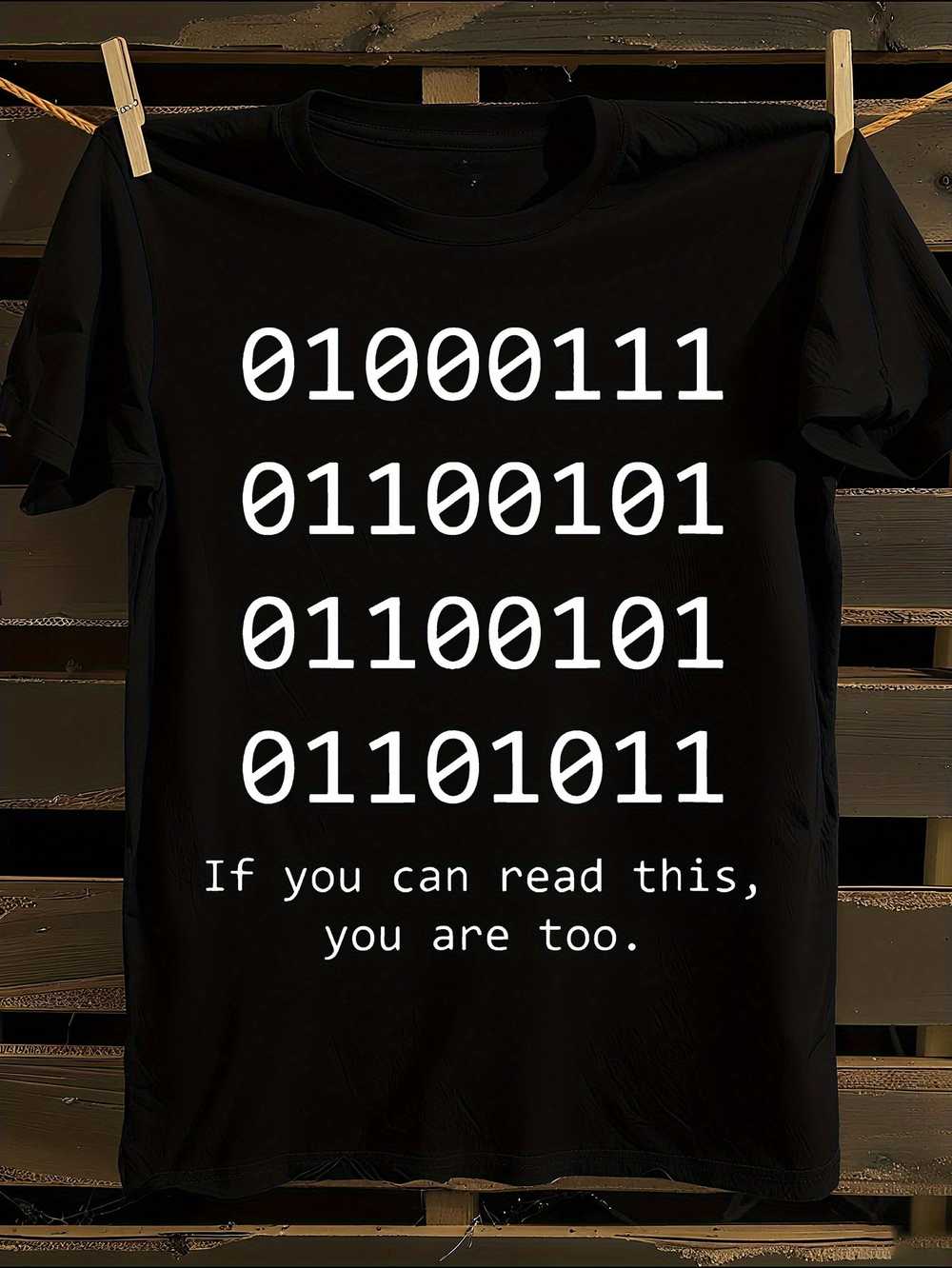 Funny Binary Code Programmer T-Shirt M