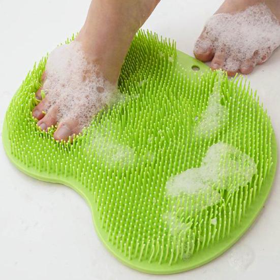Fußmatte Tiefenreinigung Duschfußwascher mit Massageborsten Leicht zu reinigen Trocken Müdigkeit lindern Saugnäpfe Fußpflege Schrubber