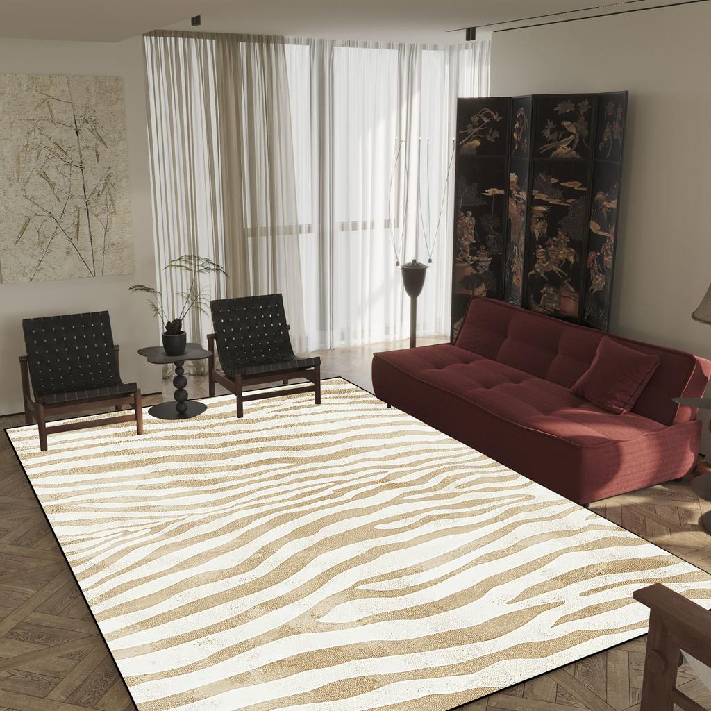 Fashion Leopard Print Decorative Rug for Living Room Luxury Soft Flannel Bedroom Carpet Nordic Animal Print Sofa Side Floor Mats