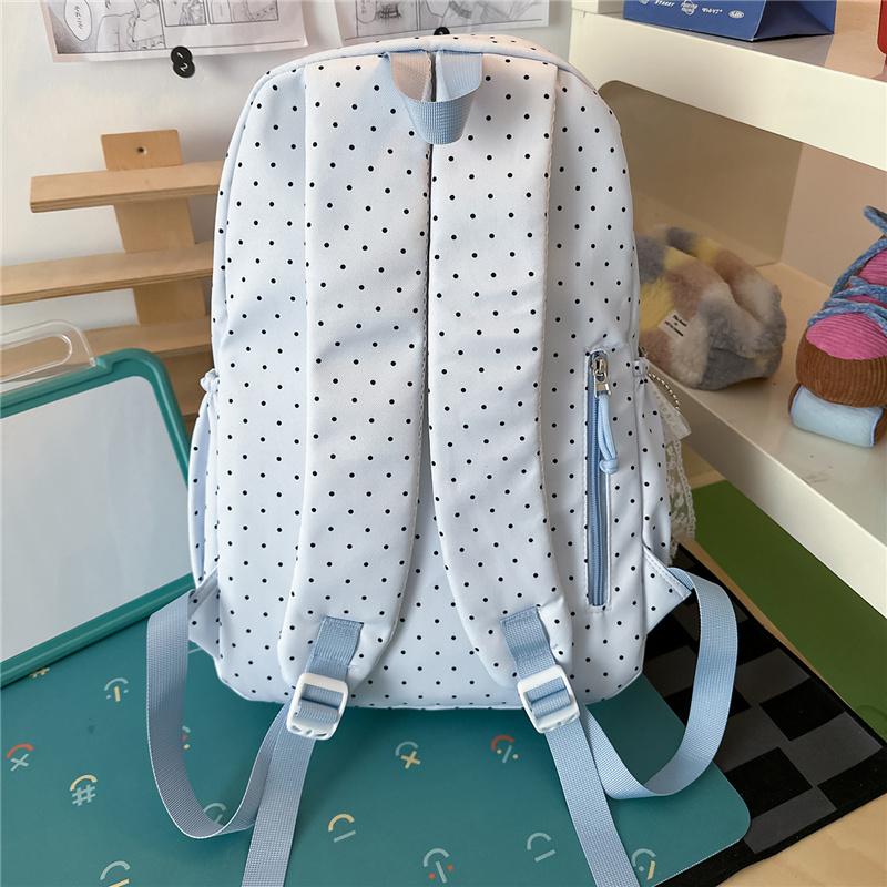 College-Stil Wellenpunkt Student Schulrucksack Damen Spitze Rucksack