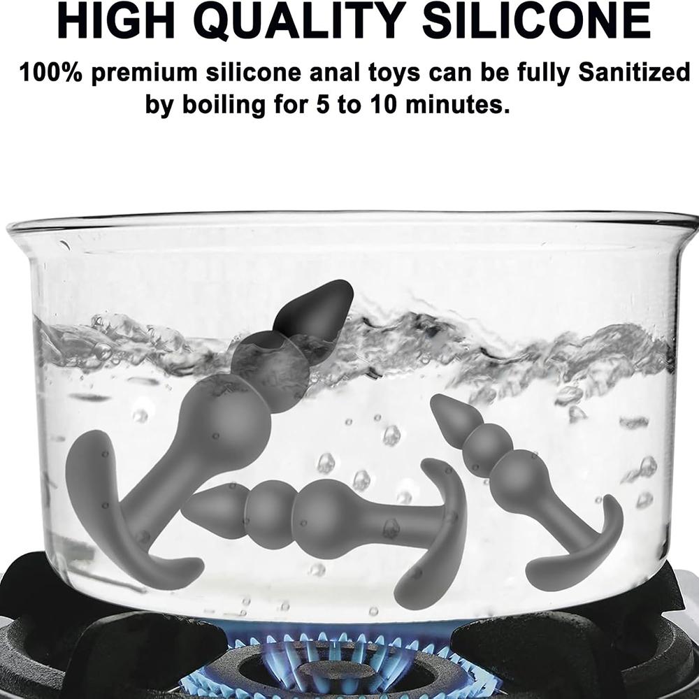 Silicone Dildo Anal Plugs Butt Plug Stopper Dilator Prostate Massager Vaginal Stimulator Adult Sex Toys for Men/Women Trainer