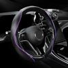 Leather Splicing Steering Wheel Cover Carbon Fiber Pattern Auto Steering Wheel Cover  Car Interior