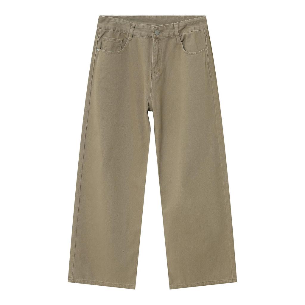 Men's Straight Loose Korean Version Of Simple High-waisted Jeans