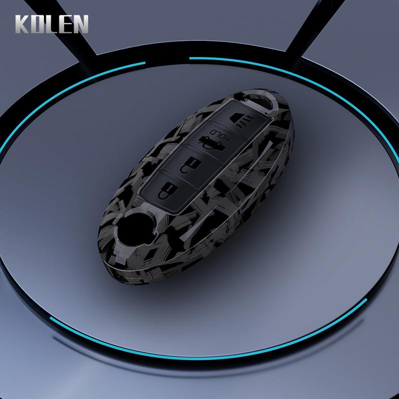 Abs Carbon Fiber Car Key Case Cover For Nissan Qashqai X-Trail T32 T31 Juke J10 J11 Kicks Tiida Pathfinder Note For Infiniti Bag
