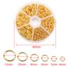 1100pcs/BOX 4 5 6 8 10 12mm Open Jump Rings Split Rings Link Loop Set Jewelry Making Kits DIY Bracelet Necklace Connector